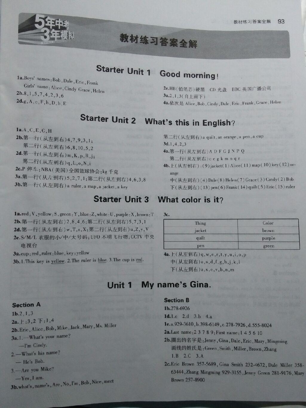 2015年5年中考3年模擬初中英語七年級(jí)下冊(cè)人教版 第28頁