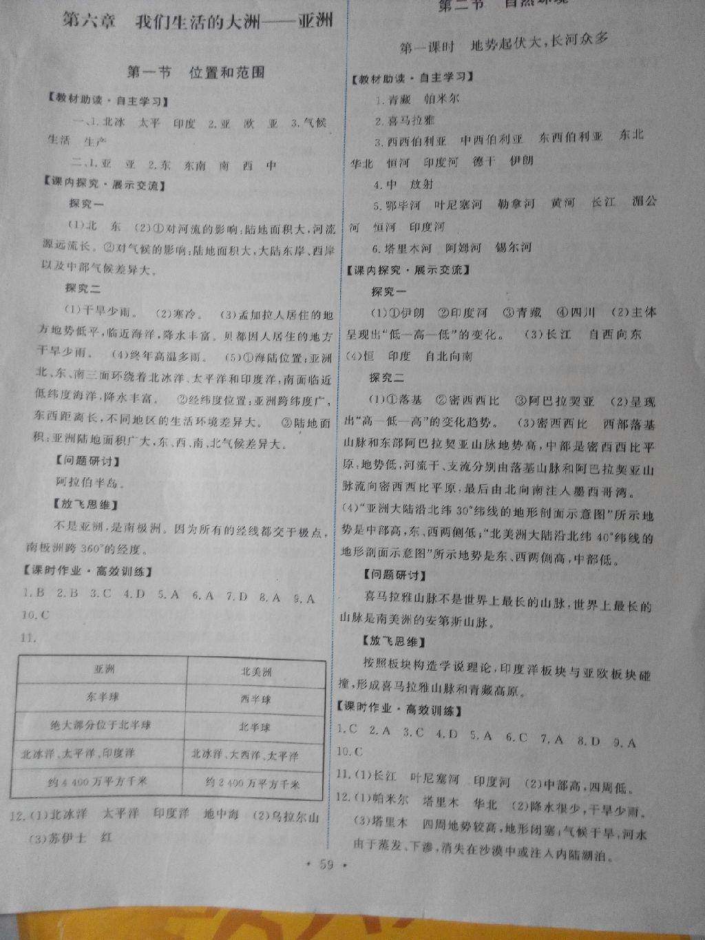 2015年能力培养与测试七年级地理下册人教版 第13页