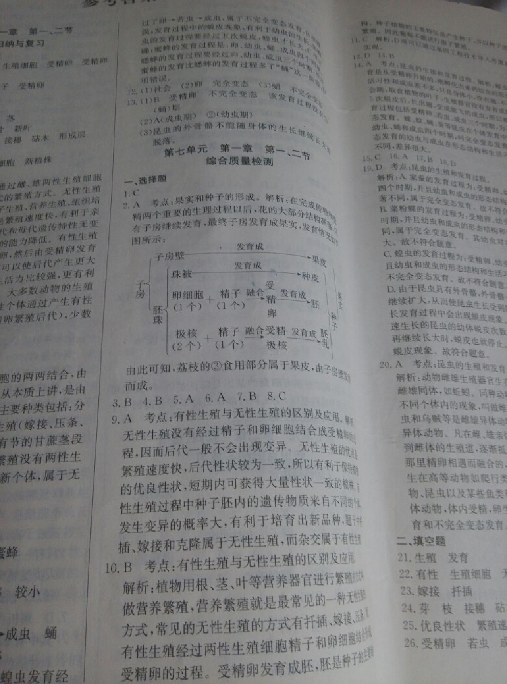 2015年單元測(cè)評(píng)卷精彩考評(píng)八年級(jí)生物下冊(cè)人教版 第2頁(yè)