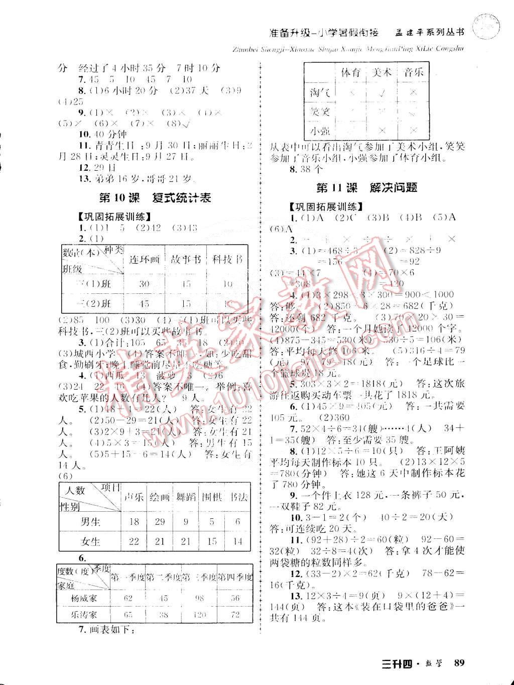 2015年孟建平准备升级小学暑假衔接三升四数学 第5页