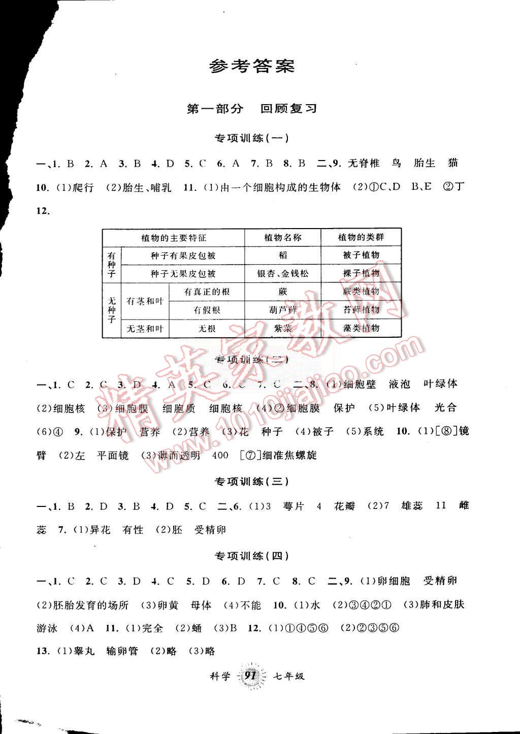 2015年暑假创新型自主学习第三学期暑假衔接七年级科学浙教版 第1页