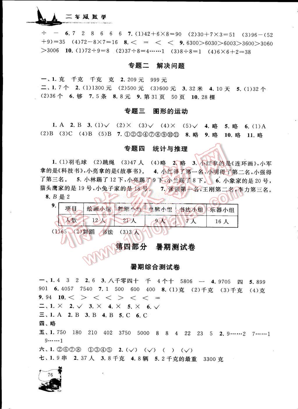 2015年小学版暑假大串联二年级数学人教版 第5页