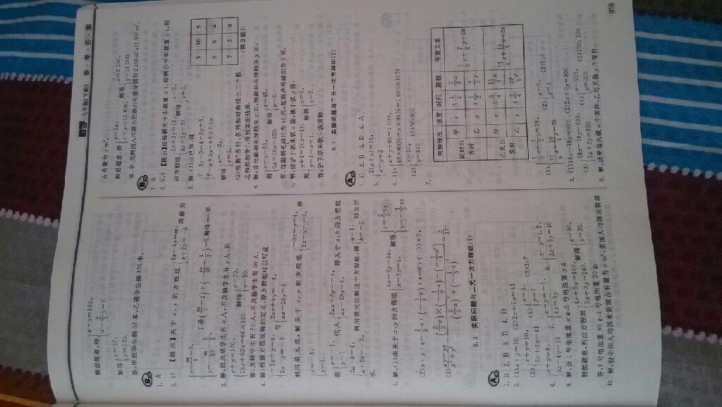 2015年学习质量监测七年级数学下册人教版 第111页