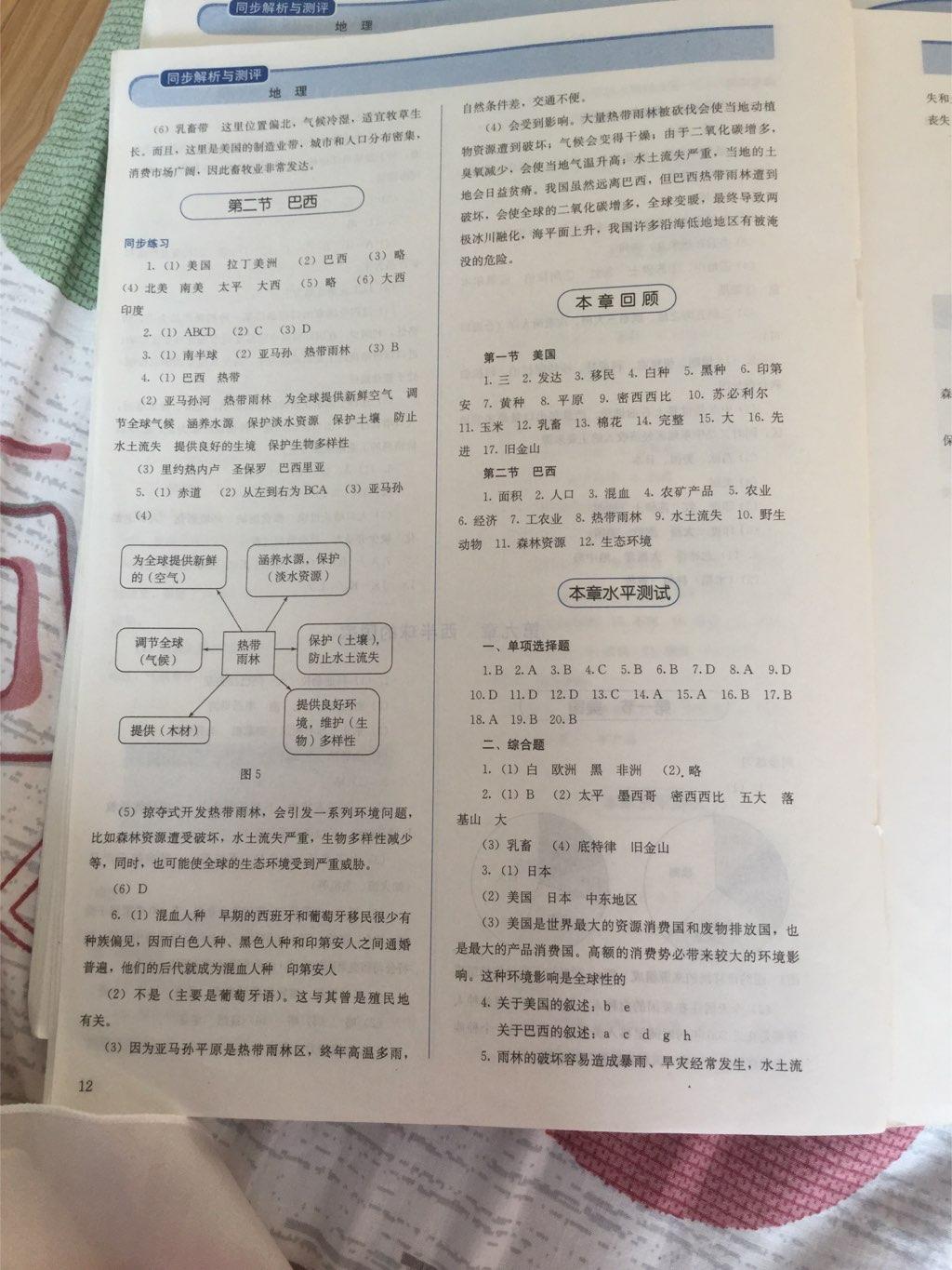 2015年人教金学典同步解析与测试七年级地理下册人教版 第12页