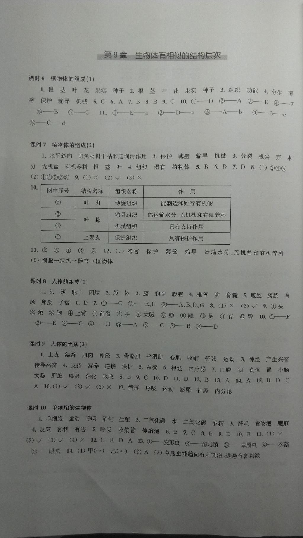 2015年同步练习七年级生物学下册苏科版 第13页