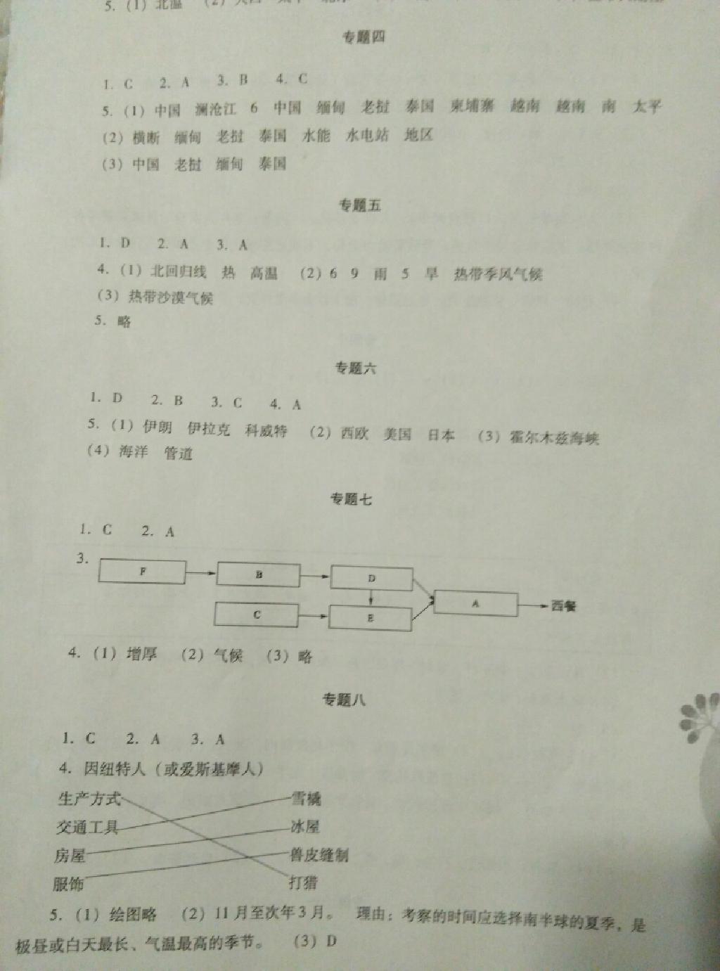 2015年新課程暑假作業(yè)本七年級(jí)綜合B版山西教育出版社 第17頁(yè)