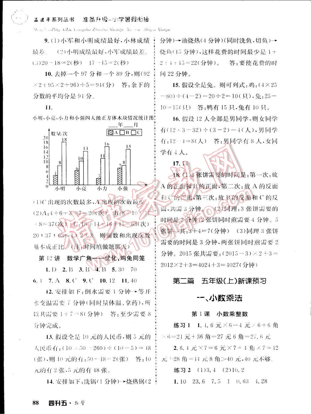 2015年孟建平准备升级小学暑假衔接四升五数学 第8页