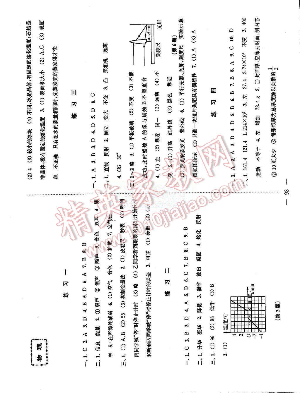 2015年暑假接力棒8升9年級語文數(shù)學(xué)英語物理合訂本全國通用版 第10頁