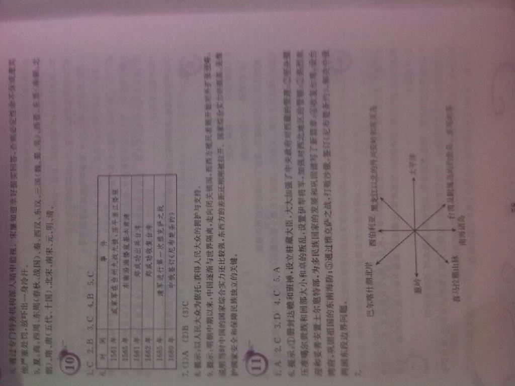 2015年暑假作業(yè)七年級歷史北師大版安徽教育出版社 第20頁