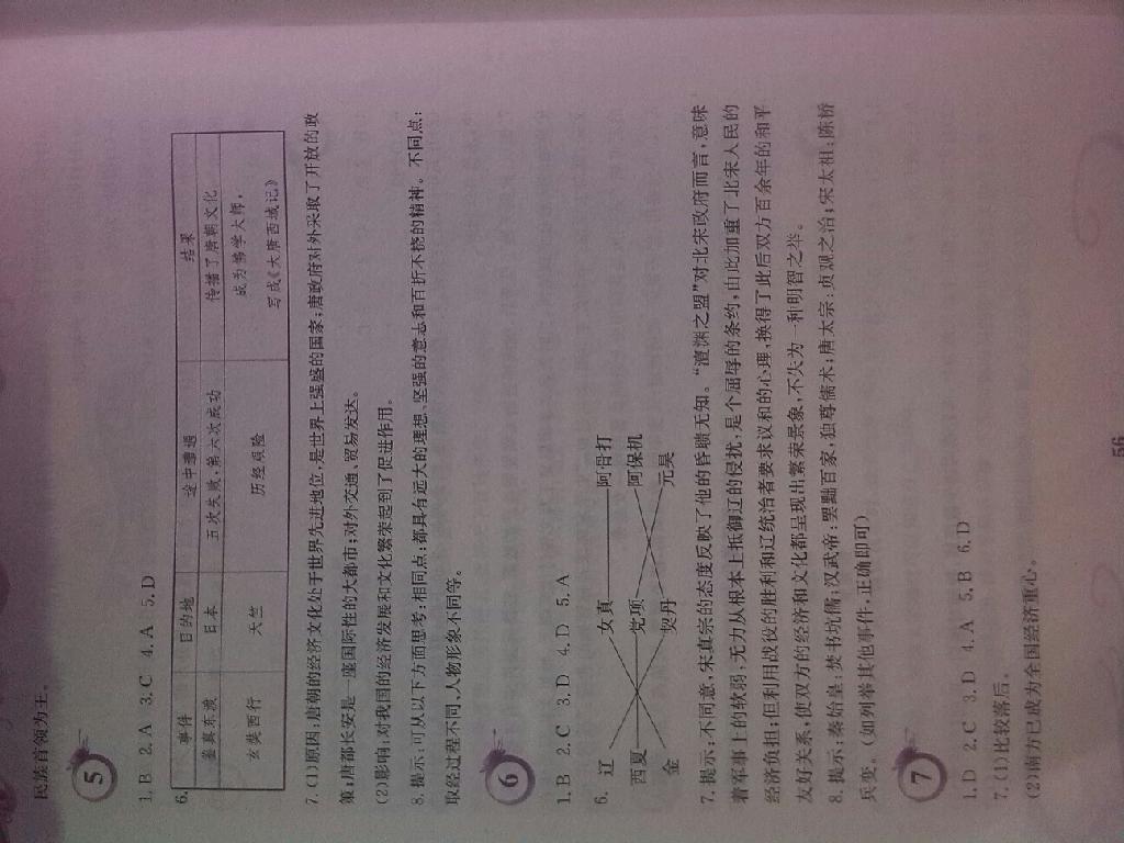 2015年暑假作業(yè)七年級(jí)歷史北師大版安徽教育出版社 第17頁