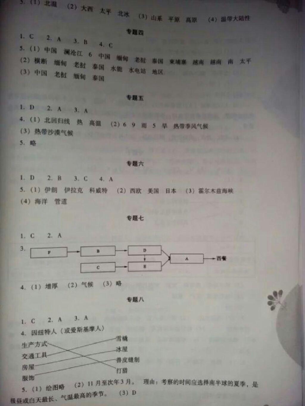 2015年新課程暑假作業(yè)本七年級綜合B版山西教育出版社 第40頁