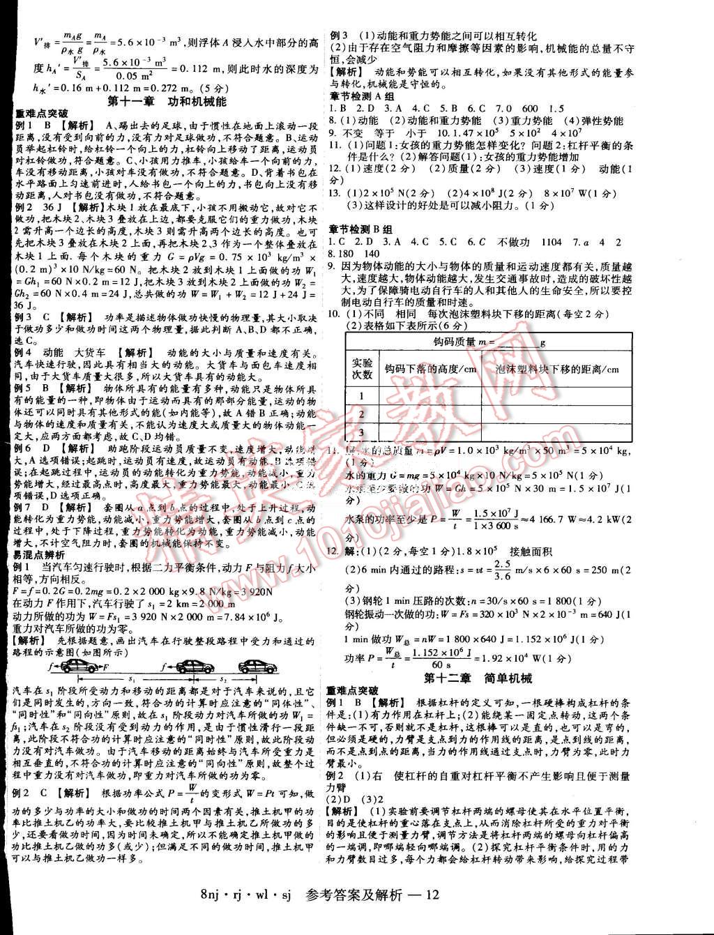 2015年金象教育U计划学期系统复习暑假作业八年级物理人教版 第4页