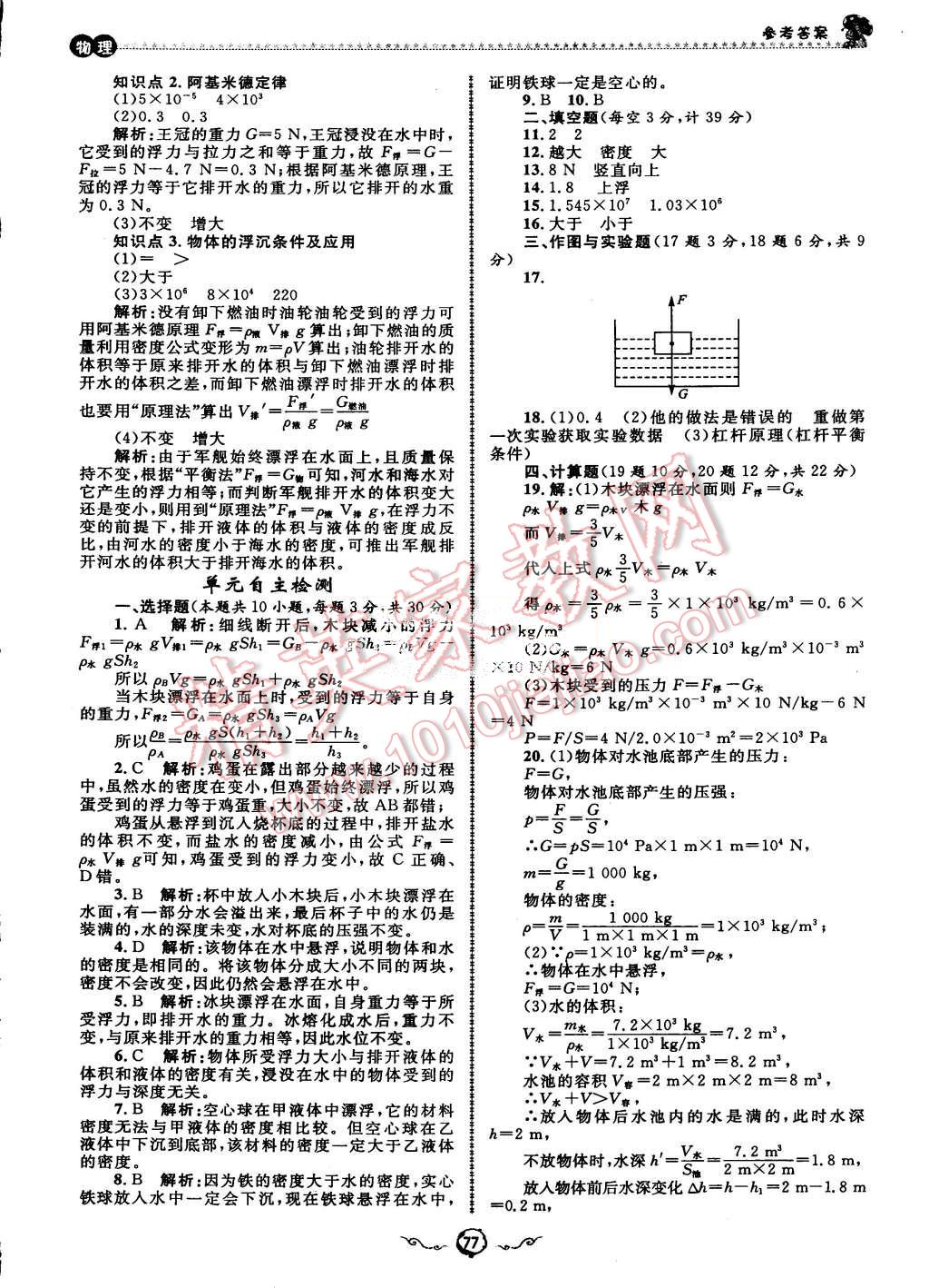 2015年暑假训练营假期好时光八升九年级物理人教版 第13页