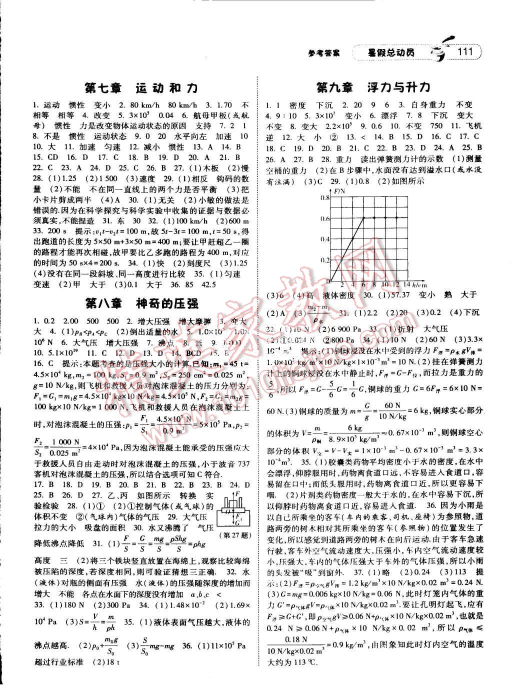 2015年暑假总动员八年级物理沪粤国标版 第3页