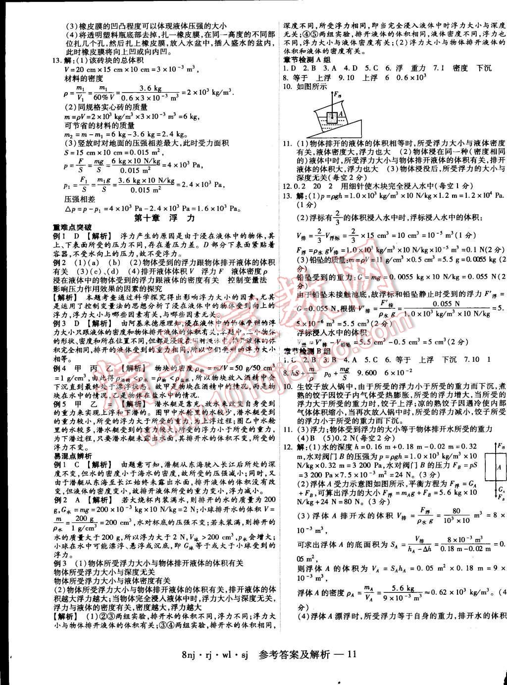 2015年金象教育U计划学期系统复习暑假作业八年级物理人教版 第3页