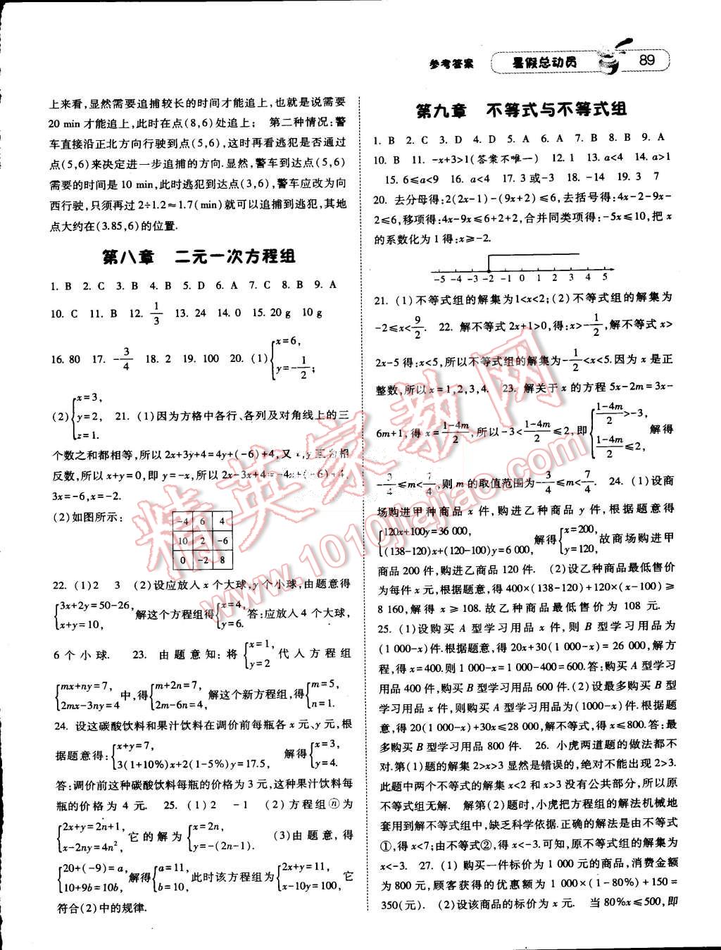 2015年暑假总动员七年级数学人教版 第5页