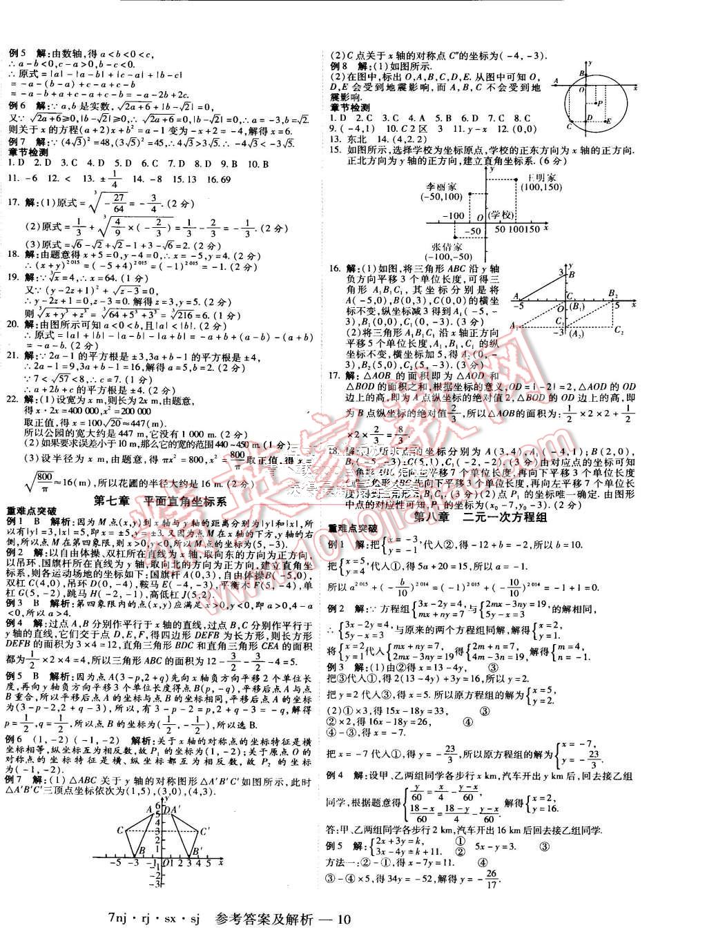 2015年金象教育U計(jì)劃學(xué)期系統(tǒng)復(fù)習(xí)暑假作業(yè)七年級(jí)數(shù)學(xué)人教版 第2頁(yè)