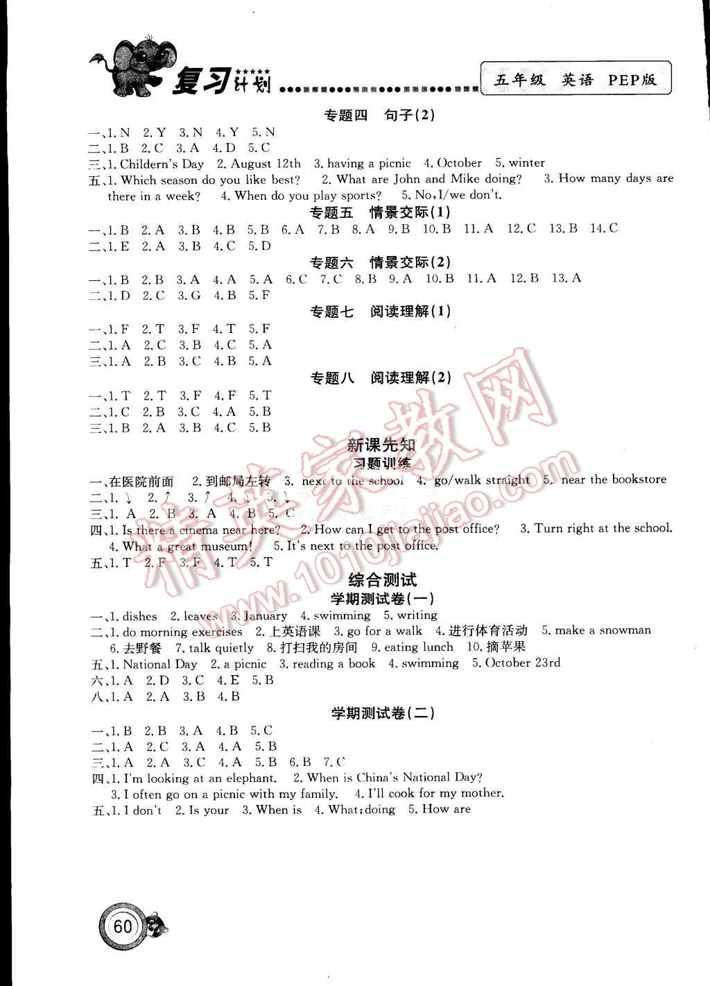 2015年復(fù)習(xí)計(jì)劃100分期末暑假銜接五年級(jí)英語(yǔ)人教PEP版 第4頁(yè)