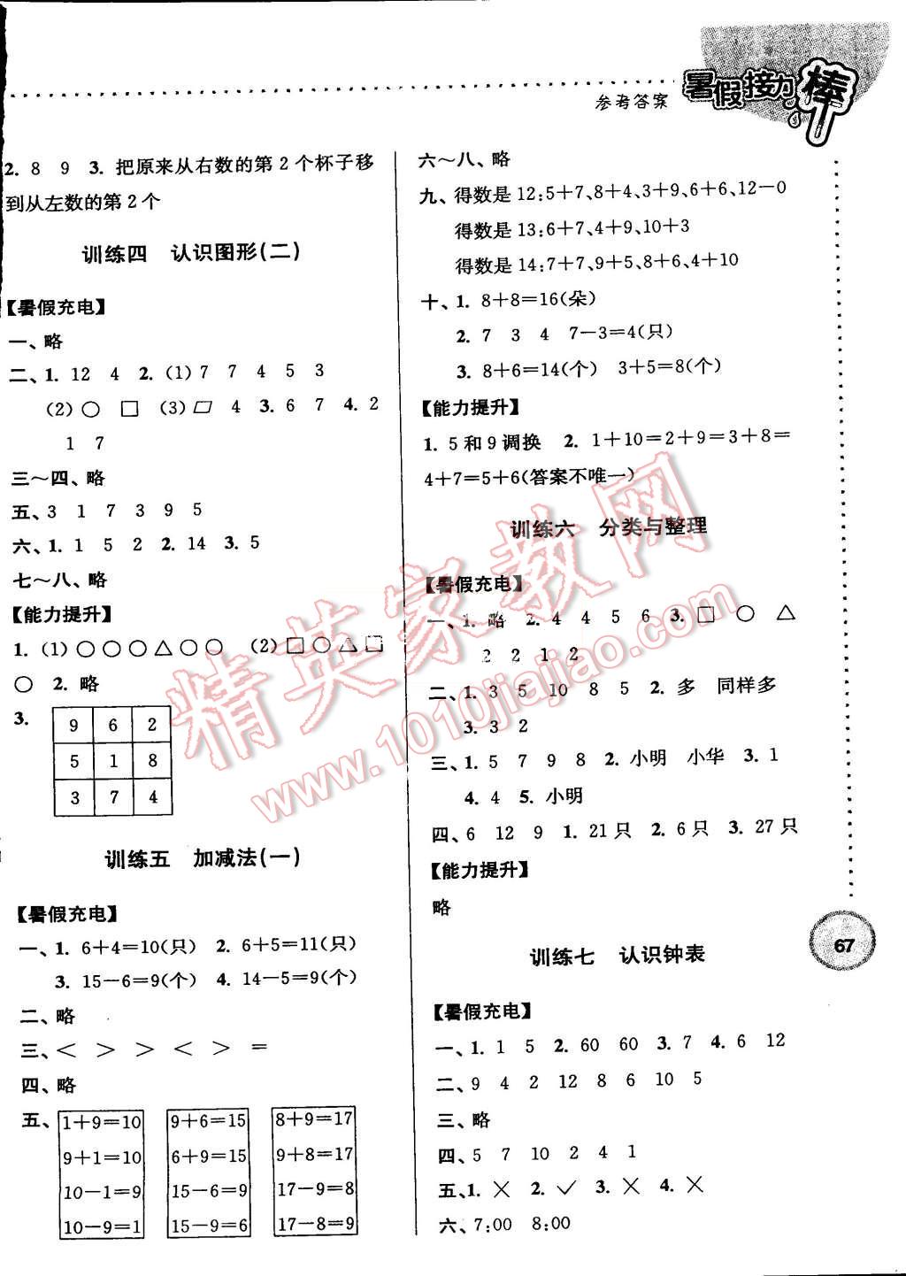 2015年小學(xué)數(shù)學(xué)暑假接力棒一升二年級 第2頁