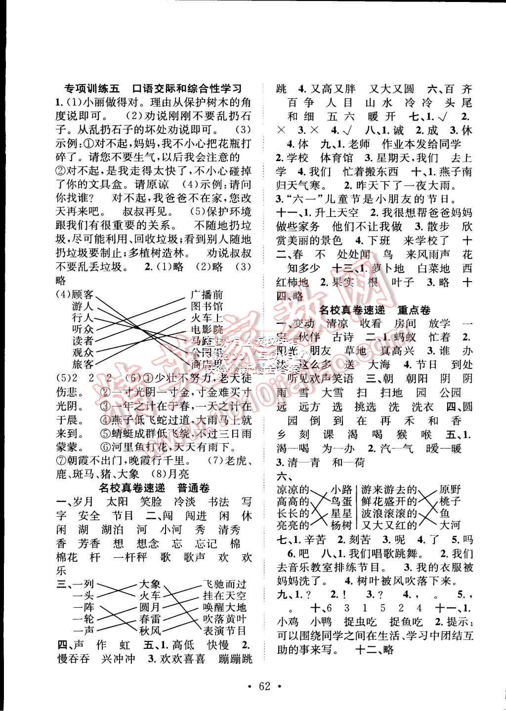 2015年赢在假期期末加暑假一年级语文人教版 第4页