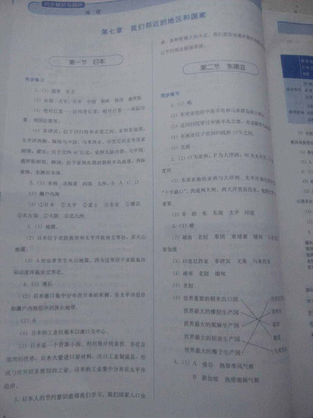 2015年人教金学典同步解析与测评七年级地理下册人教版 第4页