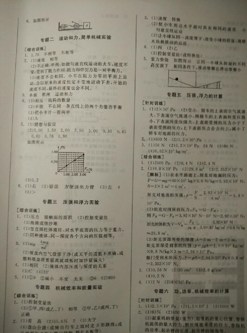 2016年全品小復習八年級物理下冊人教版 第6頁