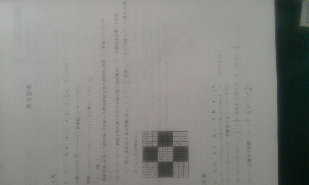 2015年暑假作业本七年级数学浙教版浙江教育出版社 第1页