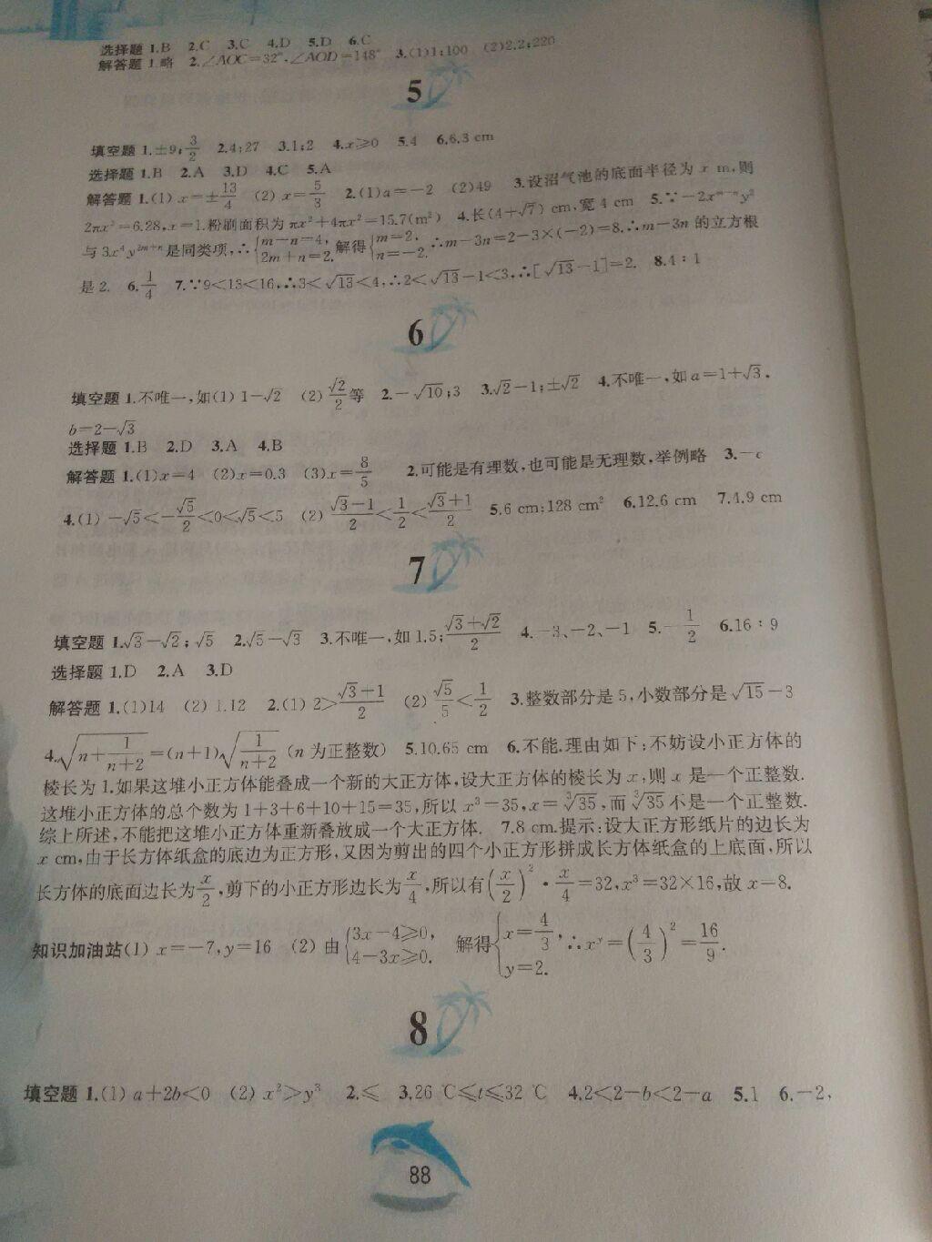 2015年暑假作業(yè)七年級數(shù)學(xué)滬科版黃山書社 第10頁