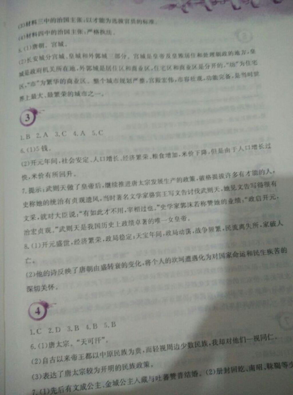 2015年暑假作業(yè)七年級歷史北師大版安徽教育出版社 第9頁