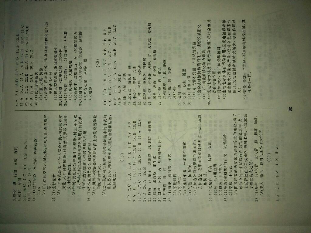 2015年試題優(yōu)化課堂同步七年級生物下冊人教版 第17頁