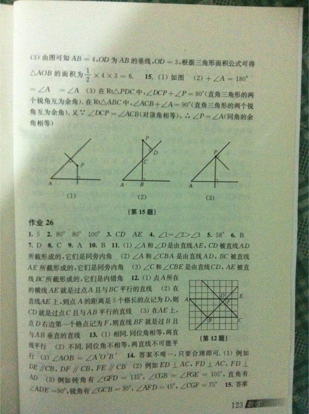 2015年数学暑假作业七年级沪科版上海科学技术出版社 第41页