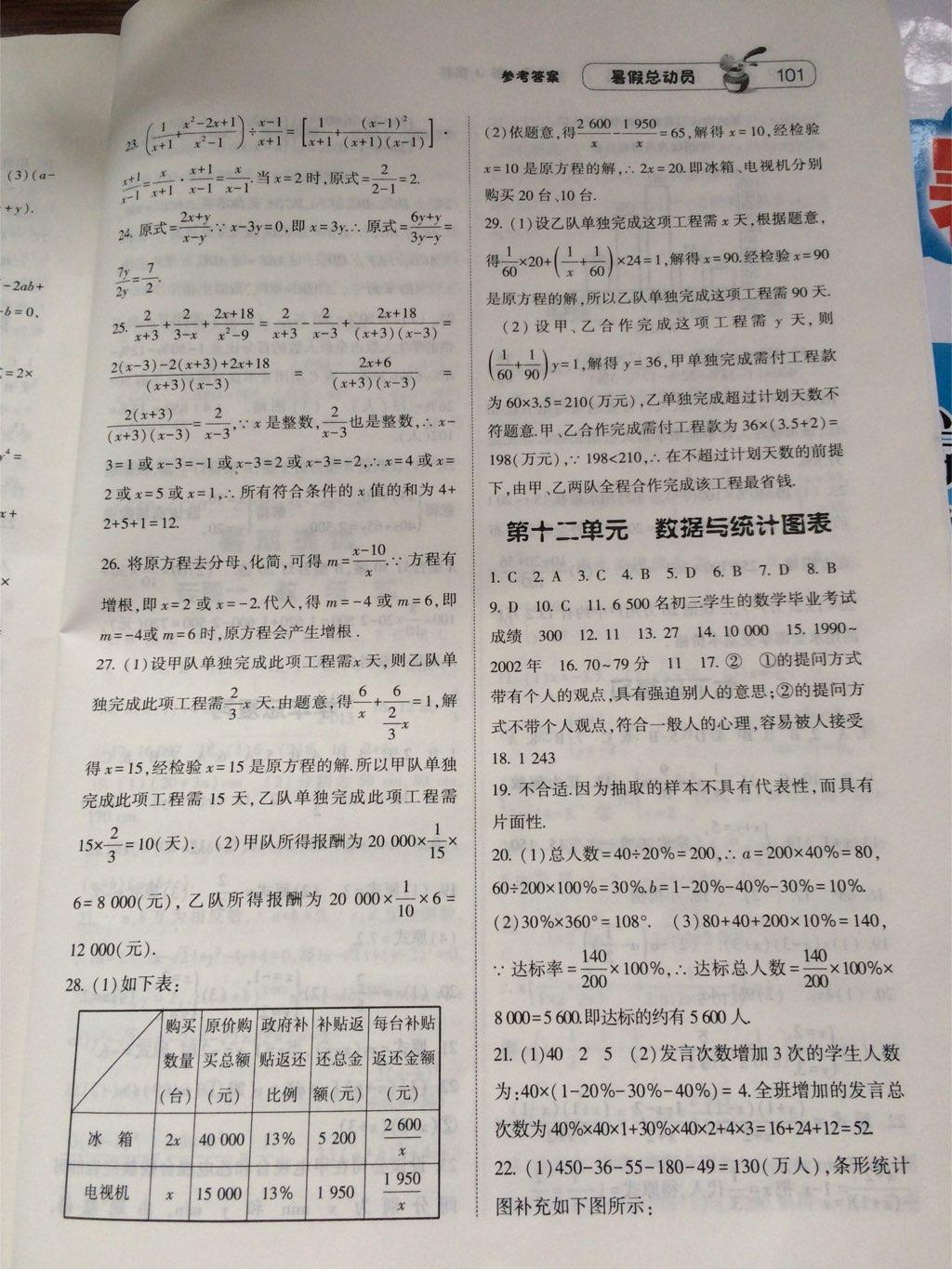 2015年暑假总动员七年级数学浙教国标版 第21页