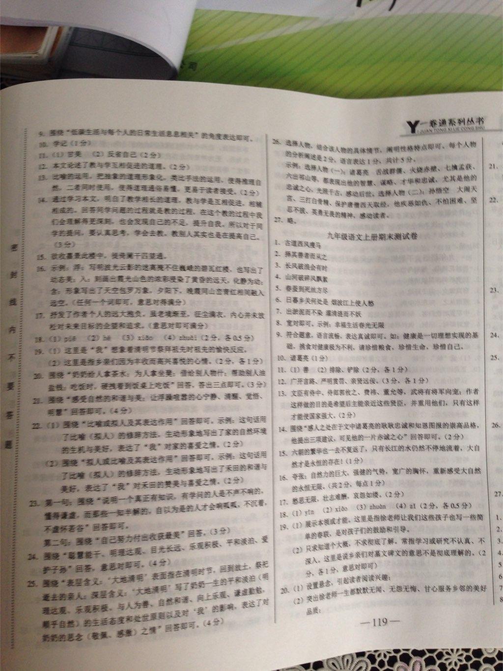 同步優(yōu)化測試卷一卷通九年級語文全一冊人教版長春版 第13頁