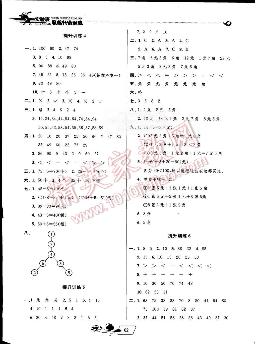 2015年實驗班提優(yōu)訓(xùn)練暑假銜接版一升二年級數(shù)學(xué)人教版 第2頁