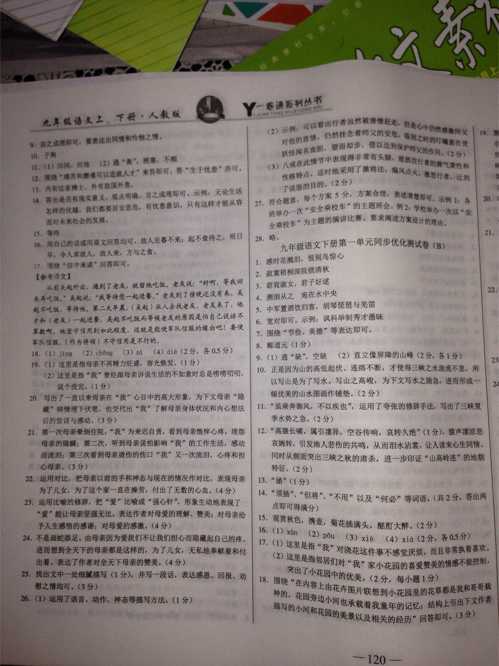 同步優(yōu)化測試卷一卷通九年級語文全一冊人教版長春版 第15頁