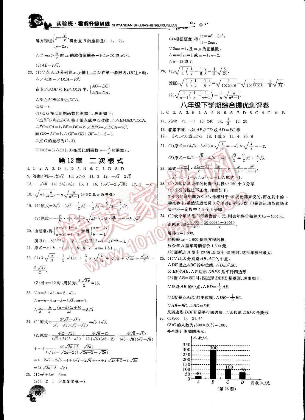 2015年实验班提优训练暑假衔接版八升九年级数学苏科版 第6页