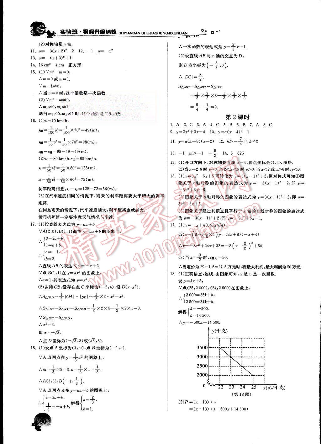 2015年實(shí)驗(yàn)班提優(yōu)訓(xùn)練暑假銜接版八升九年級(jí)數(shù)學(xué)人教版 第16頁