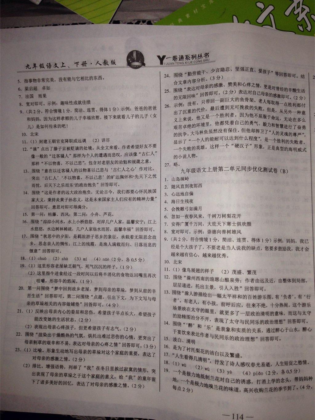 同步優(yōu)化測試卷一卷通九年級語文全一冊人教版長春版 第3頁