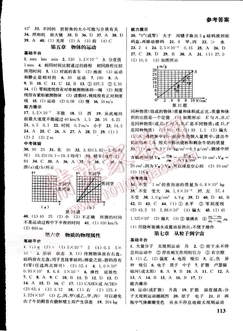 2015年通城学典暑期升级训练八年级物理苏科版 第3页