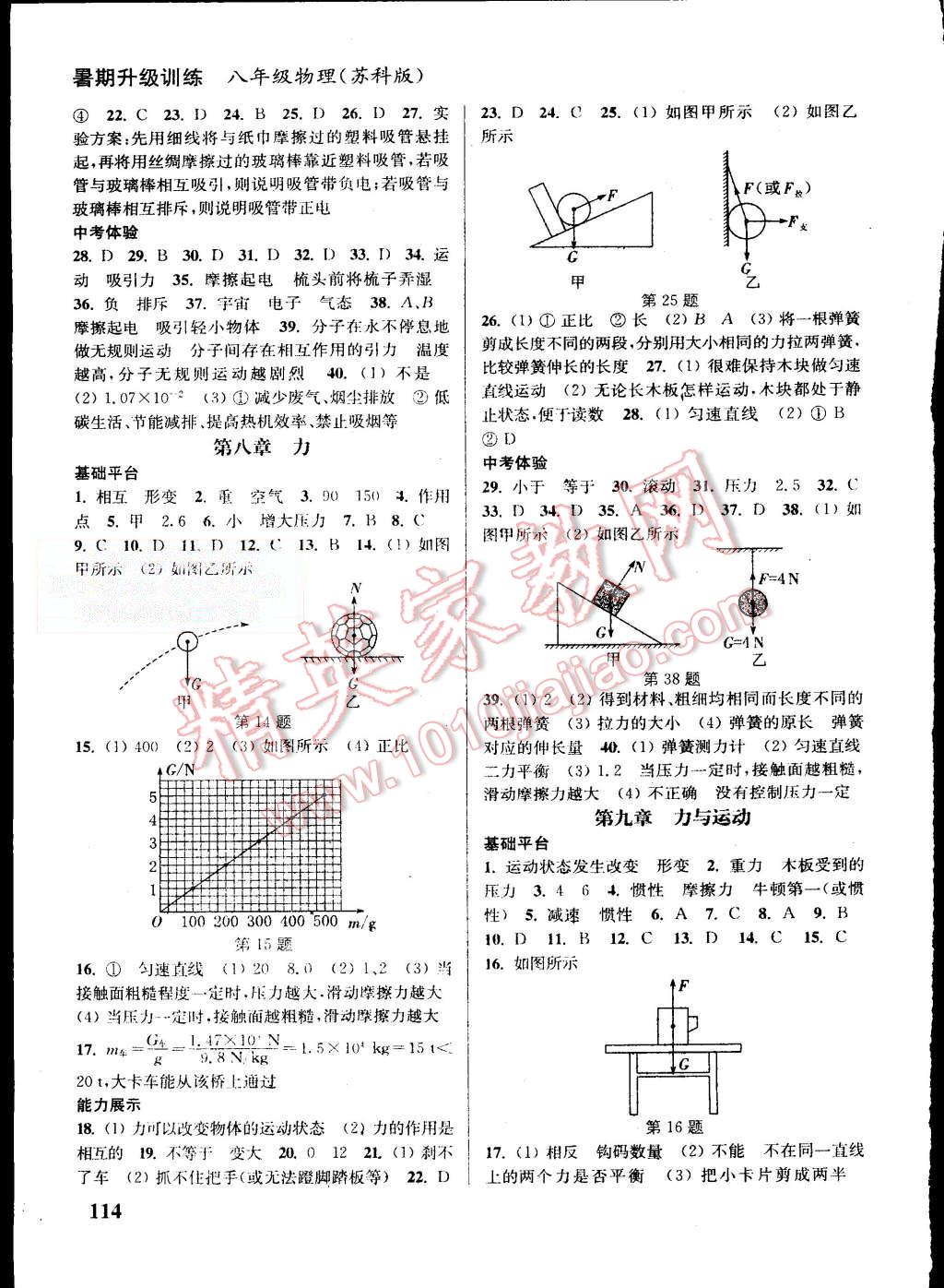 2015年通城學(xué)典暑期升級訓(xùn)練八年級物理蘇科版 第4頁