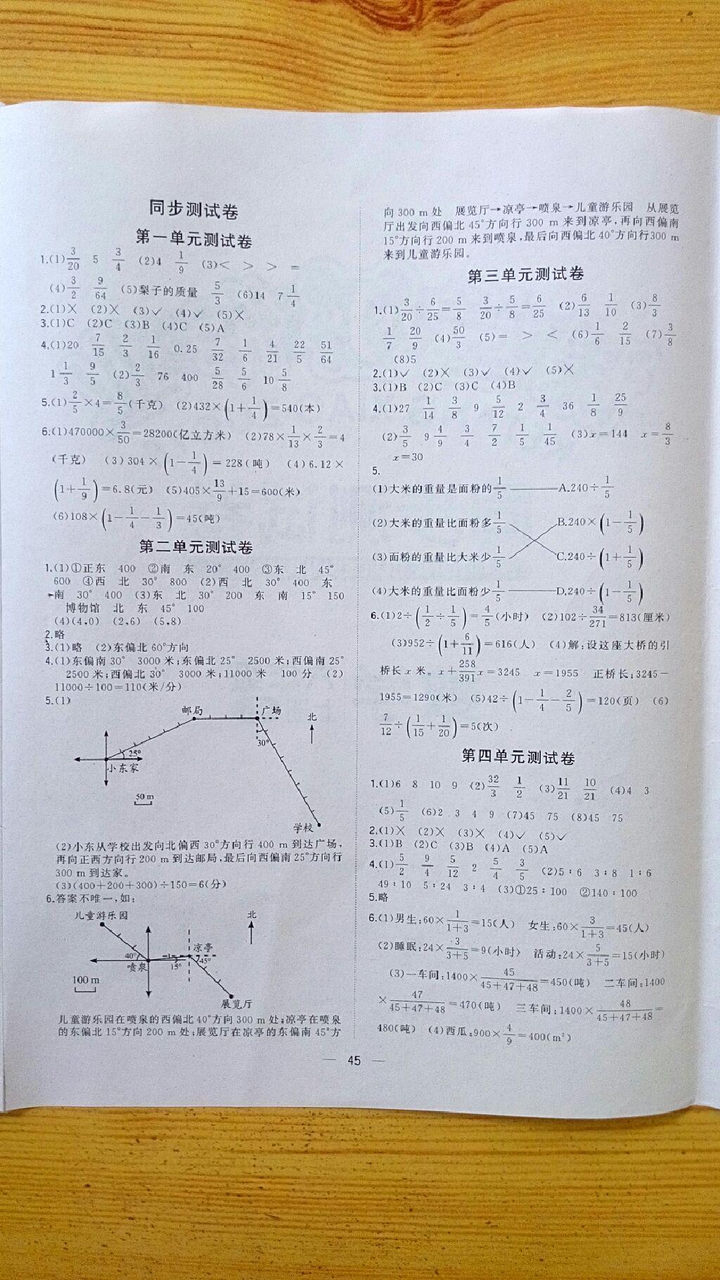 2015年課課優(yōu)課堂小作業(yè)六年級(jí)數(shù)學(xué)上冊(cè)人教版 第19頁