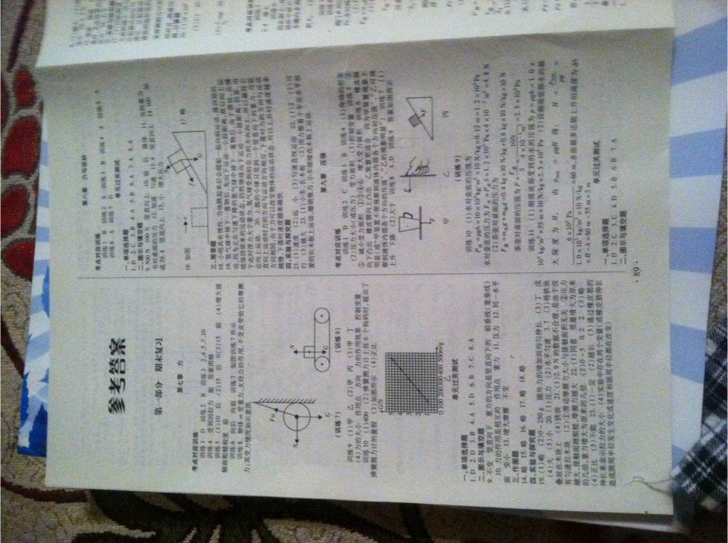 2015年陽光假期年度總復習暑假作業(yè)八年級物理冀教版 第1頁