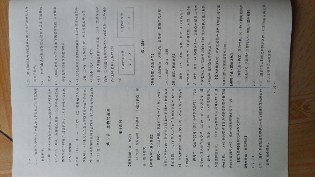 2015年能力培养与测试八年级生物学下册人教版 第6页