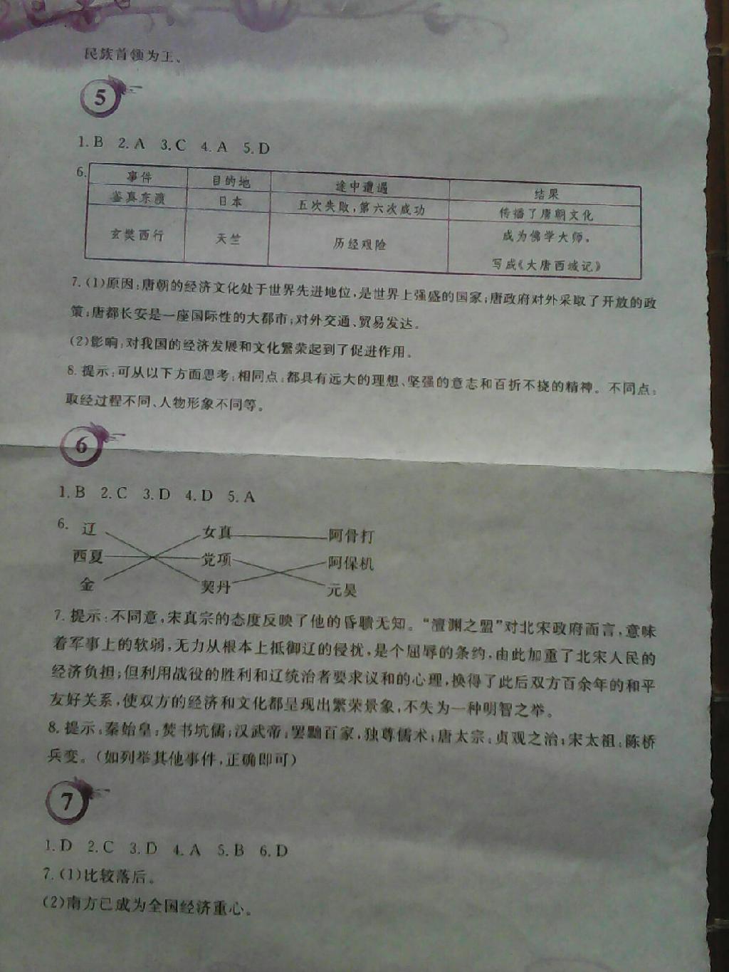 2015年暑假作業(yè)七年級歷史北師大版安徽教育出版社 第25頁