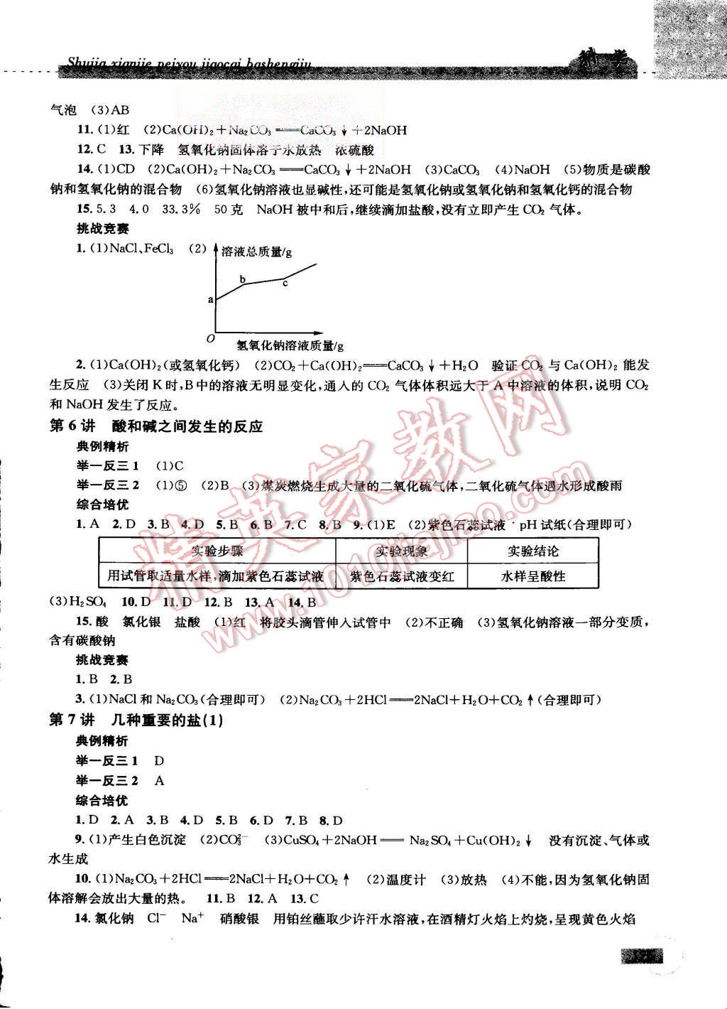 2015年暑假銜接培優(yōu)教材8升9理科綜合科學(xué)浙教版 第7頁