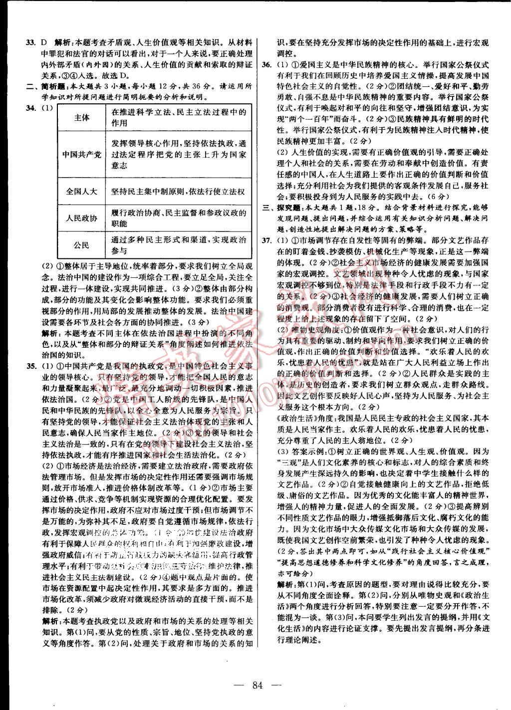 2015年南方凤凰台假期之友暑假作业高二年级政治 第16页