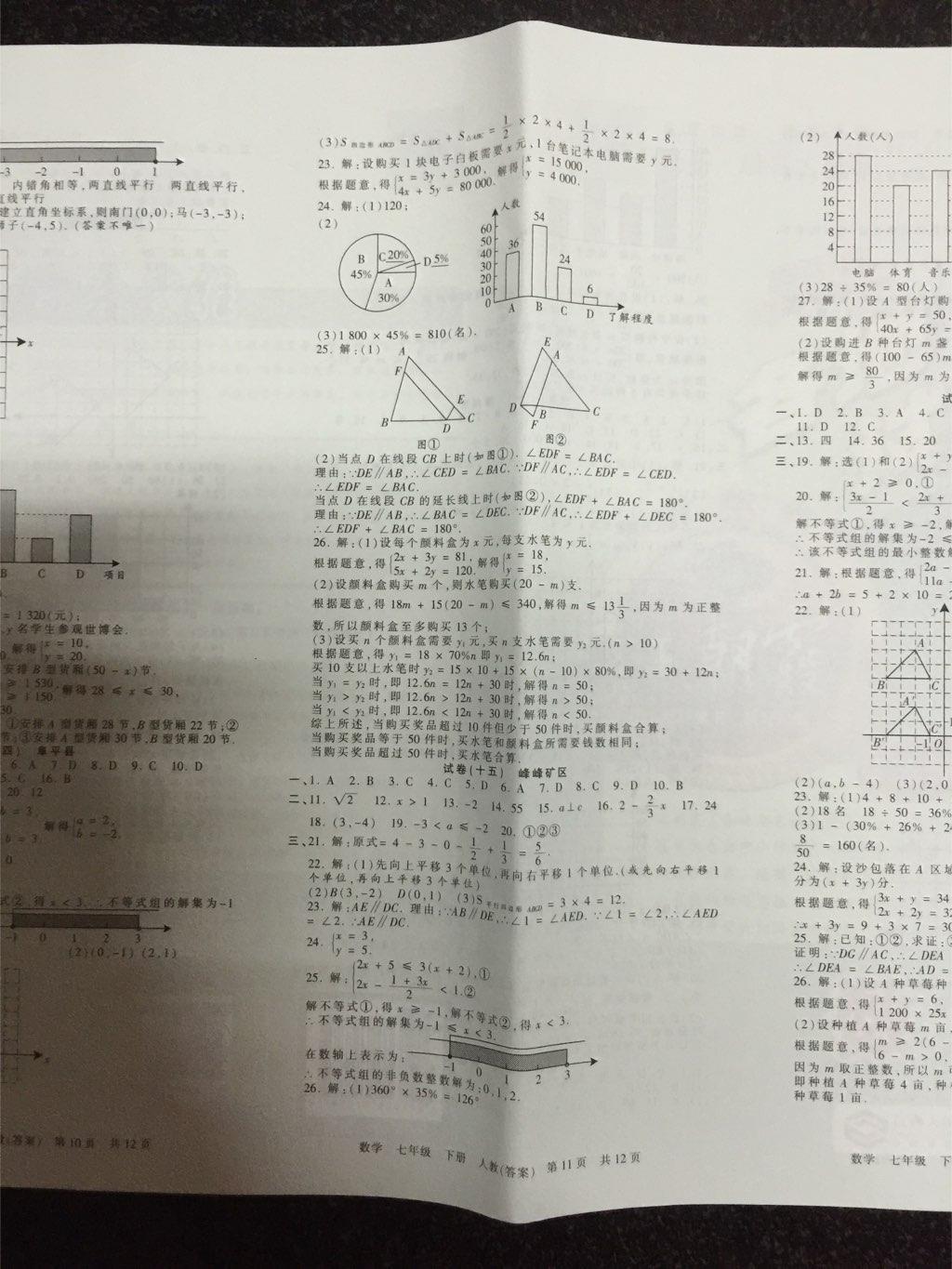 2015年王朝霞各地期末試卷精選七年級(jí)數(shù)學(xué)下冊(cè)人教版河北專版 第11頁(yè)