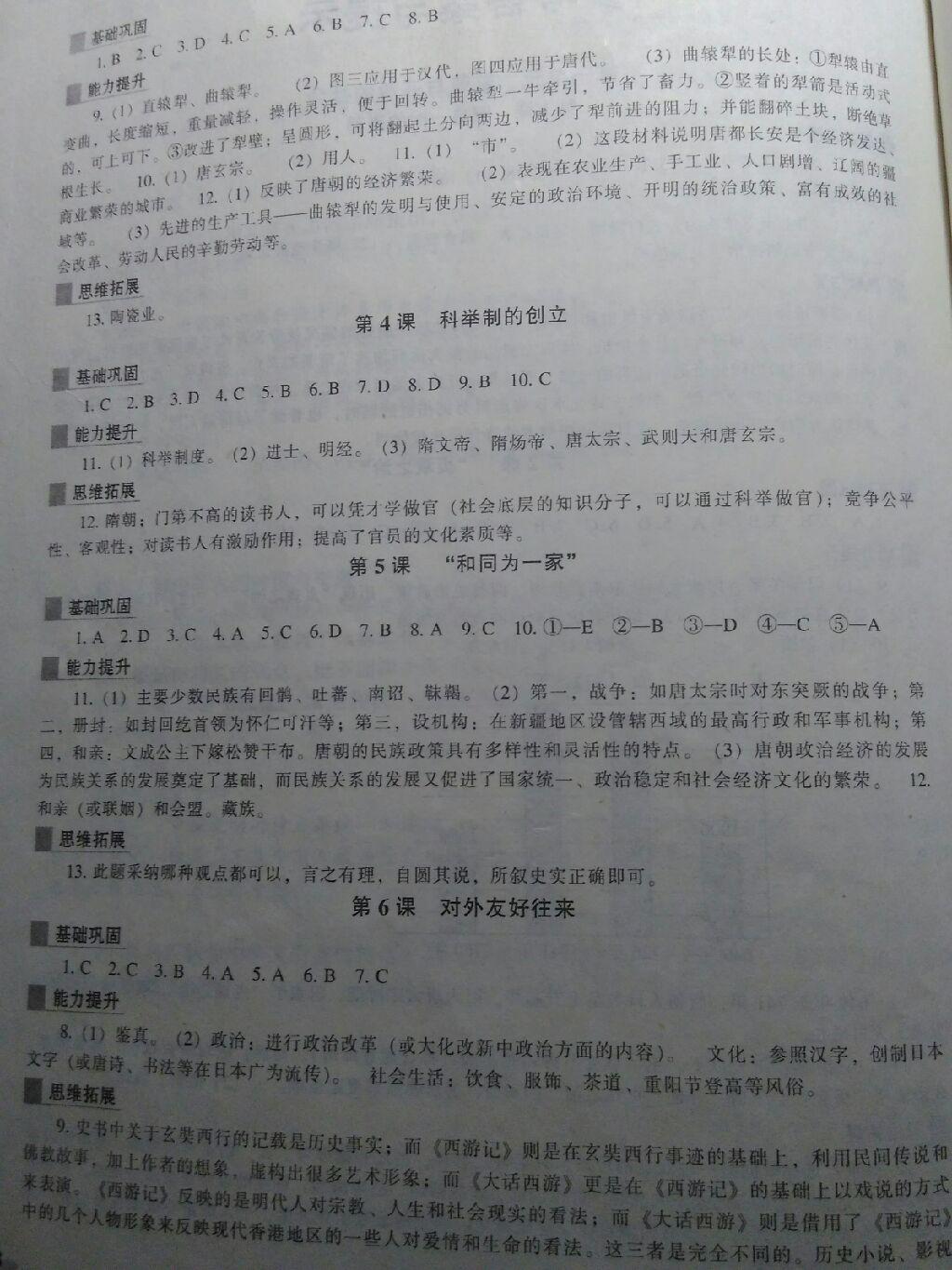 新課程歷史能力培養(yǎng)七年級下冊人教版 第2頁