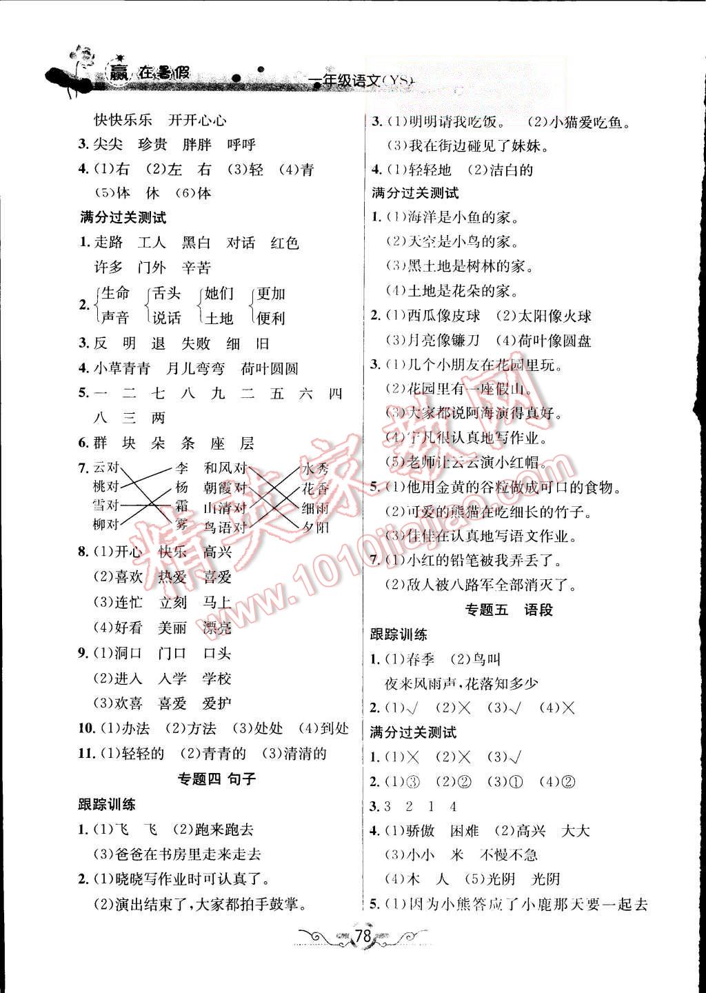 2015年贏在暑假銜接教材1升2年級語文北師大版 第2頁