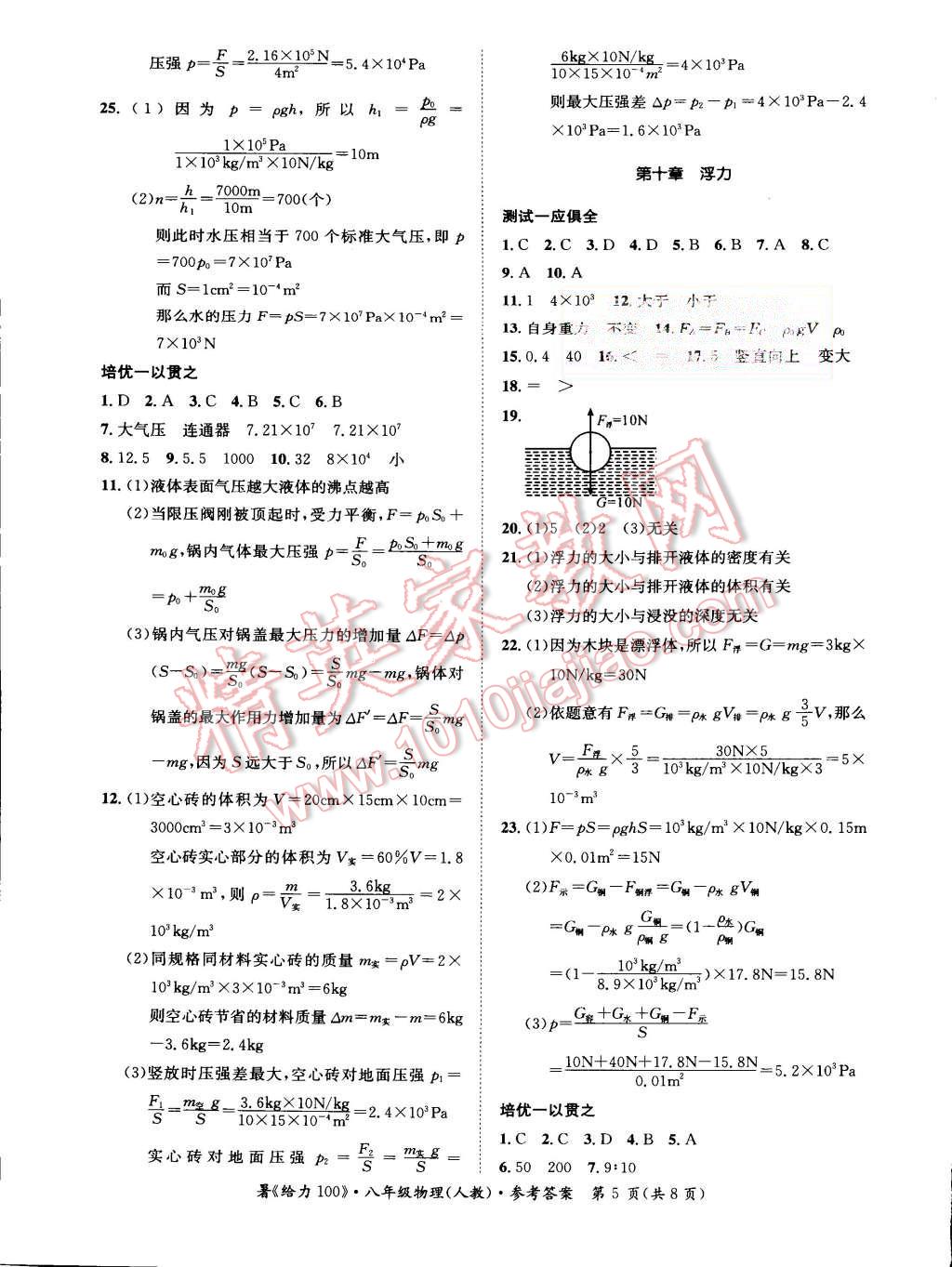 2015年學(xué)年總復(fù)習(xí)給力100八年級物理人教版 第5頁